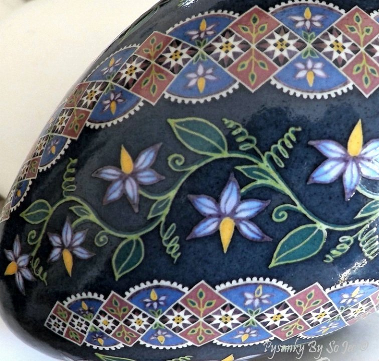 Nightshade Spiral Pysanka Ukrainian Easter Egg Batik Art Pysanky By So Jeo